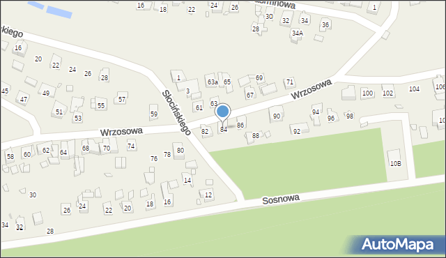 Bogucin, Wrzosowa, 84, mapa Bogucin