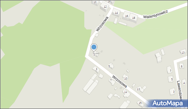 Boguszów-Gorce, Wrzosowa, 1, mapa Boguszów-Gorce