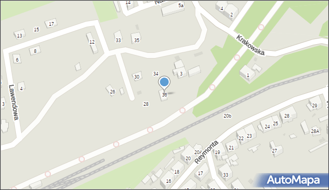 Boguszów-Gorce, Wrzosowa, 36, mapa Boguszów-Gorce