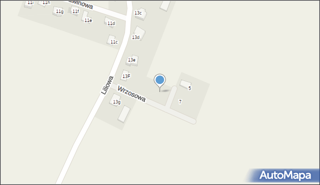 Borek, Wrzosowa, 1, mapa Borek