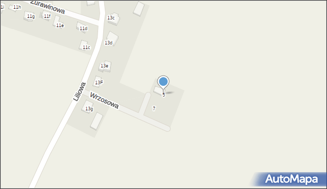 Borek, Wrzosowa, 5, mapa Borek