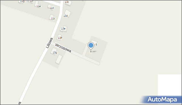 Borek, Wrzosowa, 7, mapa Borek
