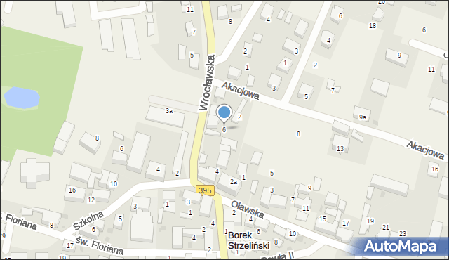 Borek Strzeliński, Wrocławska, 6, mapa Borek Strzeliński