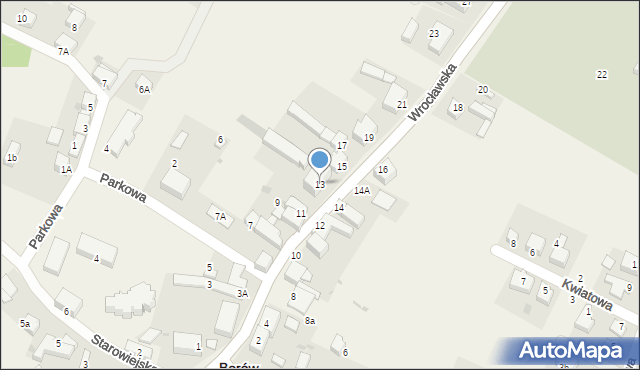 Borów, Wrocławska, 13, mapa Borów