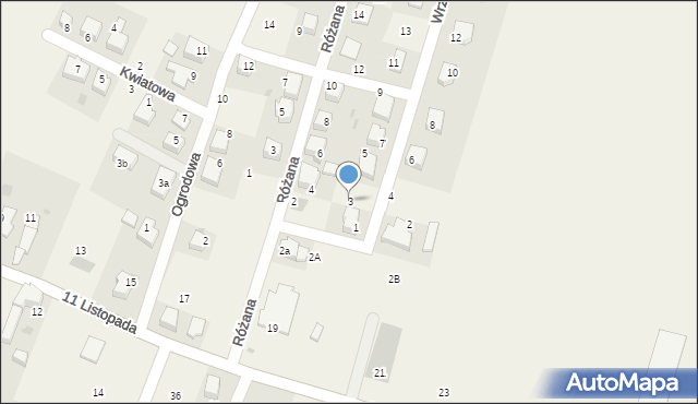 Borów, Wrzosowa, 3, mapa Borów