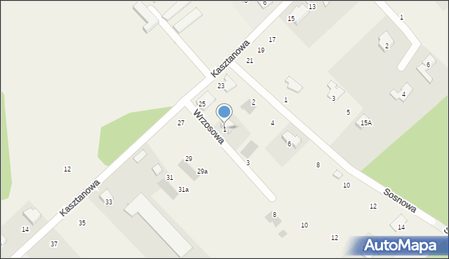 Borowa, Wrzosowa, 1, mapa Borowa