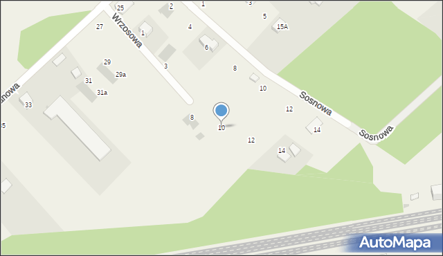 Borowa, Wrzosowa, 10, mapa Borowa