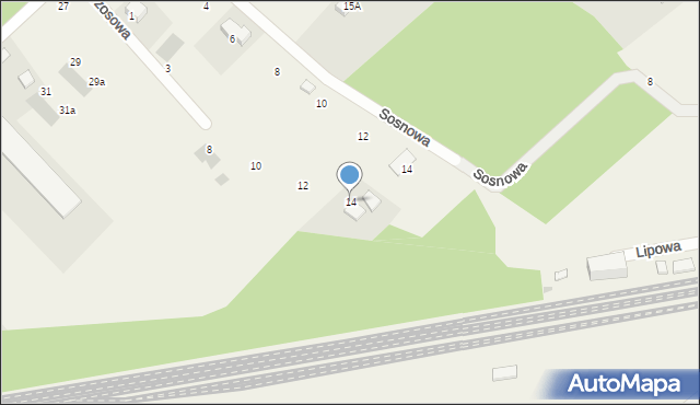 Borowa, Wrzosowa, 14, mapa Borowa