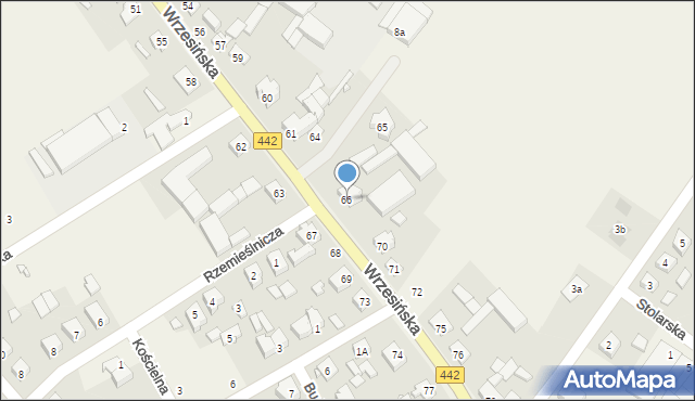 Borzykowo, Wrzesińska, 66, mapa Borzykowo