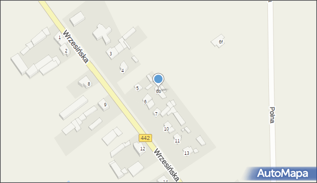 Borzykowo, Wrzesińska, 6b, mapa Borzykowo