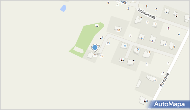 Bożewo Nowe, Wrzosowa, 21, mapa Bożewo Nowe