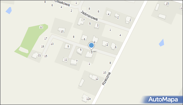 Bożewo Nowe, Wrzosowa, 3, mapa Bożewo Nowe