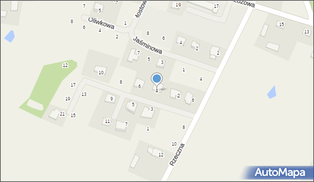 Bożewo Nowe, Wrzosowa, 4, mapa Bożewo Nowe