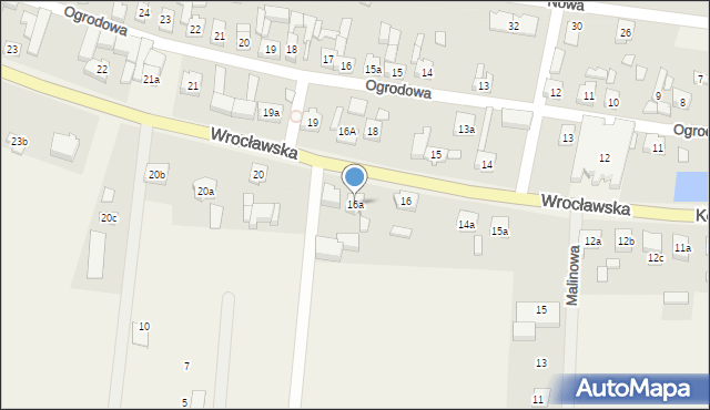 Bralin, Wrocławska, 16a, mapa Bralin