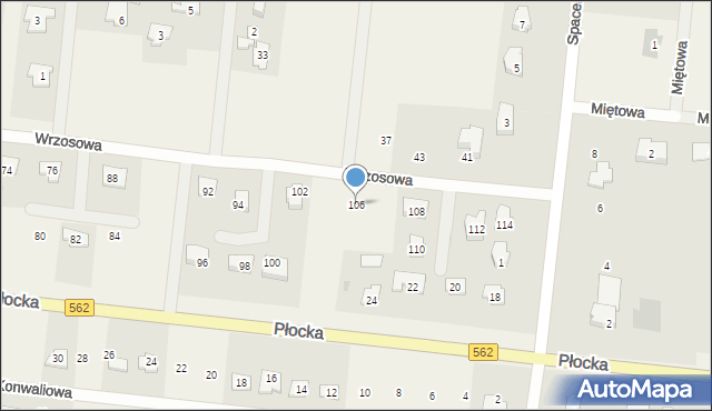 Brwilno, Wrzosowa, 106, mapa Brwilno