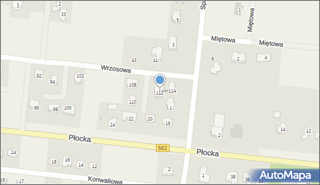 Brwilno, Wrzosowa, 112, mapa Brwilno