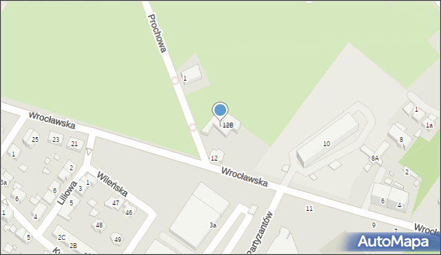 Brzeg, Wrocławska, 12a, mapa Brzeg