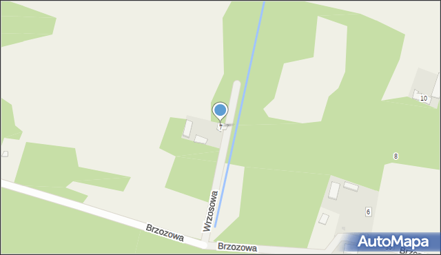 Brzeźce, Wrzosowa, 7, mapa Brzeźce