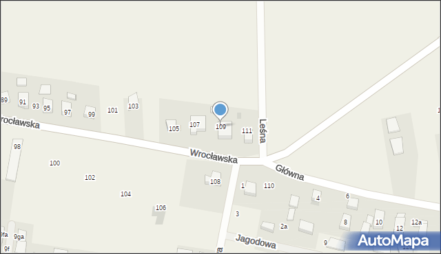 Brzezia Łąka, Wrocławska, 109, mapa Brzezia Łąka