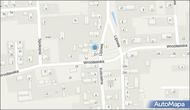 Brzezia Łąka, Wrocławska, 13, mapa Brzezia Łąka