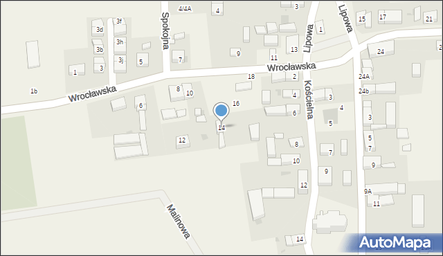 Brzezia Łąka, Wrocławska, 14, mapa Brzezia Łąka