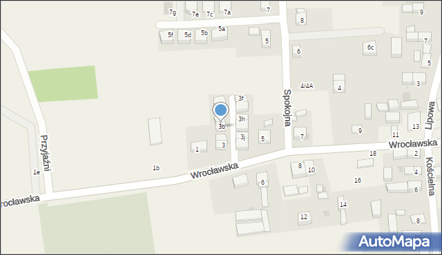 Brzezia Łąka, Wrocławska, 3b, mapa Brzezia Łąka