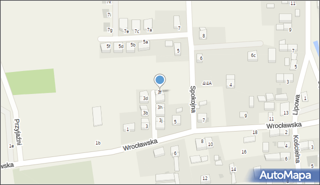 Brzezia Łąka, Wrocławska, 3f, mapa Brzezia Łąka