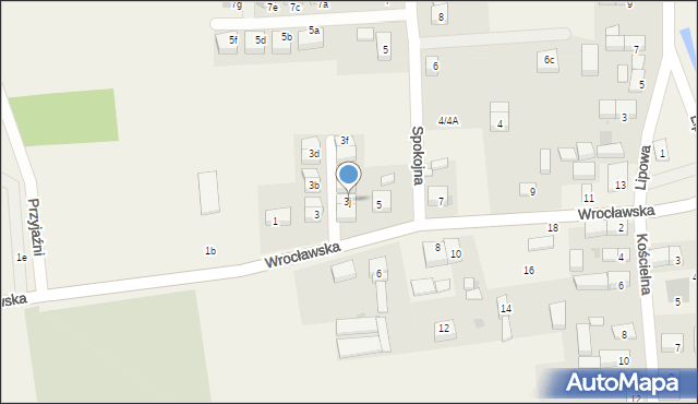 Brzezia Łąka, Wrocławska, 3j, mapa Brzezia Łąka