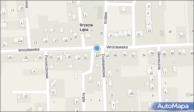 Brzezia Łąka, Wrocławska, 44, mapa Brzezia Łąka