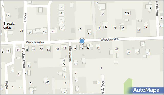 Brzezia Łąka, Wrocławska, 60, mapa Brzezia Łąka