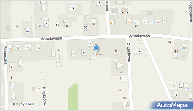 Brzezia Łąka, Wrocławska, 76, mapa Brzezia Łąka