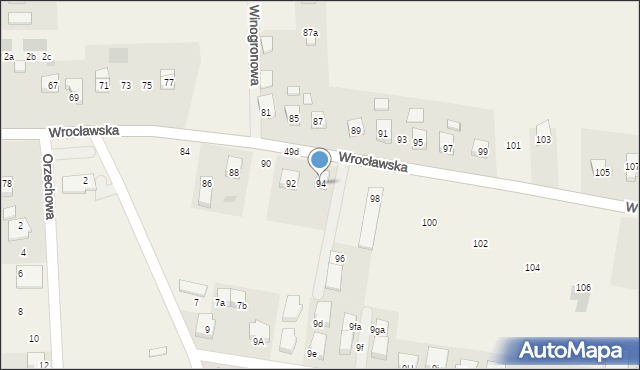 Brzezia Łąka, Wrocławska, 94, mapa Brzezia Łąka