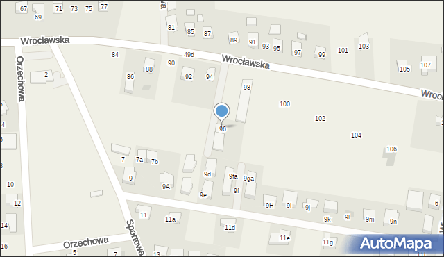 Brzezia Łąka, Wrocławska, 96, mapa Brzezia Łąka