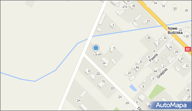 Budziska, Wróbla Marka, ks., 7, mapa Budziska