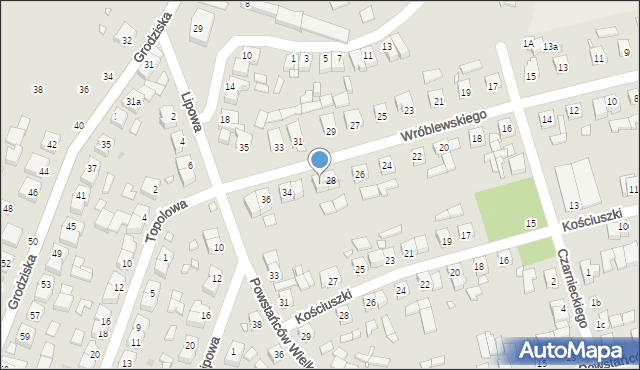 Buk, Wróblewskiego Kazimierza, dr., 30, mapa Buk