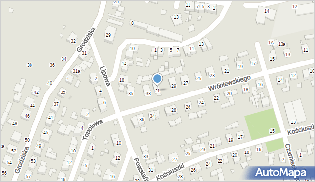 Buk, Wróblewskiego Kazimierza, dr., 31, mapa Buk