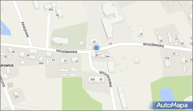 Bukowice, Wrocławska, 34, mapa Bukowice