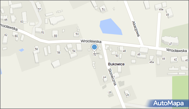 Bukowice, Wrocławska, 52, mapa Bukowice