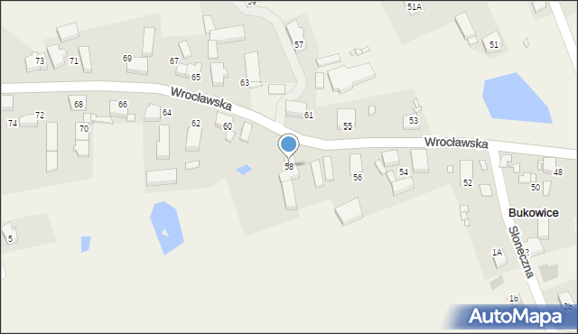Bukowice, Wrocławska, 58, mapa Bukowice
