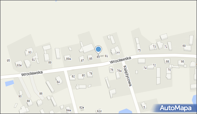 Bukowice, Wrocławska, 83, mapa Bukowice