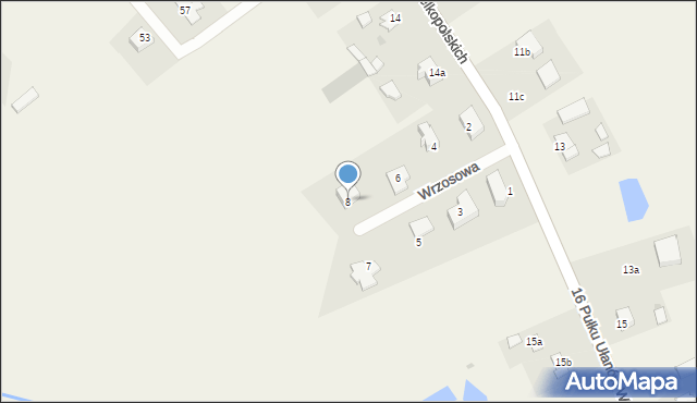 Bukowiec, Wrzosowa, 8, mapa Bukowiec