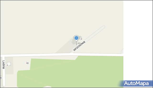 Bukówiec Górny, Wrzosowa, 1, mapa Bukówiec Górny