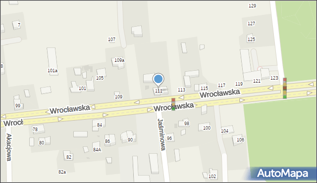 Byków, Wrocławska, 111, mapa Byków