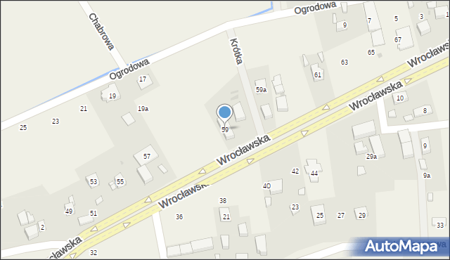 Byków, Wrocławska, 59, mapa Byków