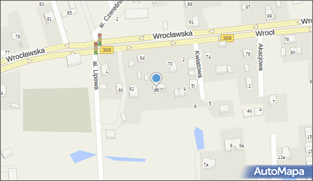 Byków, Wrocławska, 66, mapa Byków