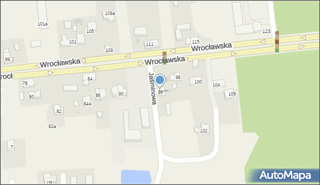 Byków, Wrocławska, 96, mapa Byków