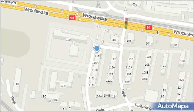Bytom, Wrocławska, 116, mapa Bytomia