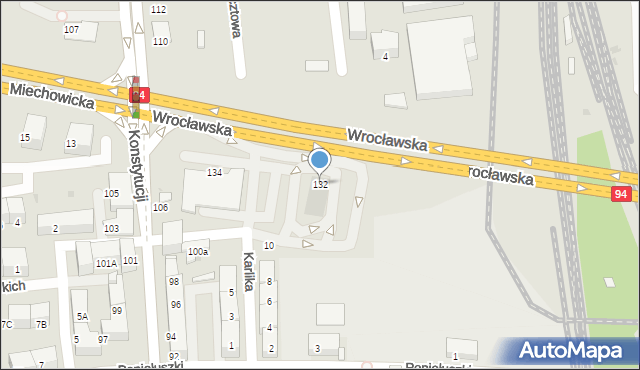 Bytom, Wrocławska, 132, mapa Bytomia