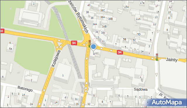 Bytom, Wrocławska, 4, mapa Bytomia