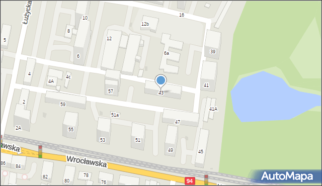 Bytom, Wrocławska, 43, mapa Bytomia